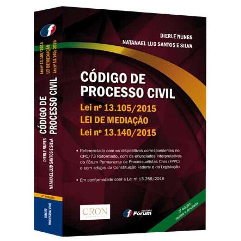 Código De Processo Civil Lei Nº 13 105 2015 Lei De Mediação Lei Nº 13